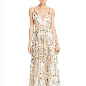 AQUA x Maddie & Tae Embellished Maxi Dress